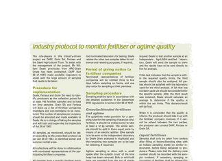New programme for fertiliser quality monitoring in full swing