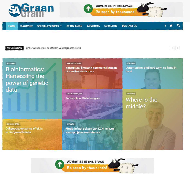 Eie webblad vir SA Graan/Grain