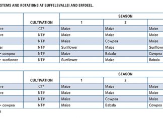 Maize ear rots under different cropping systems