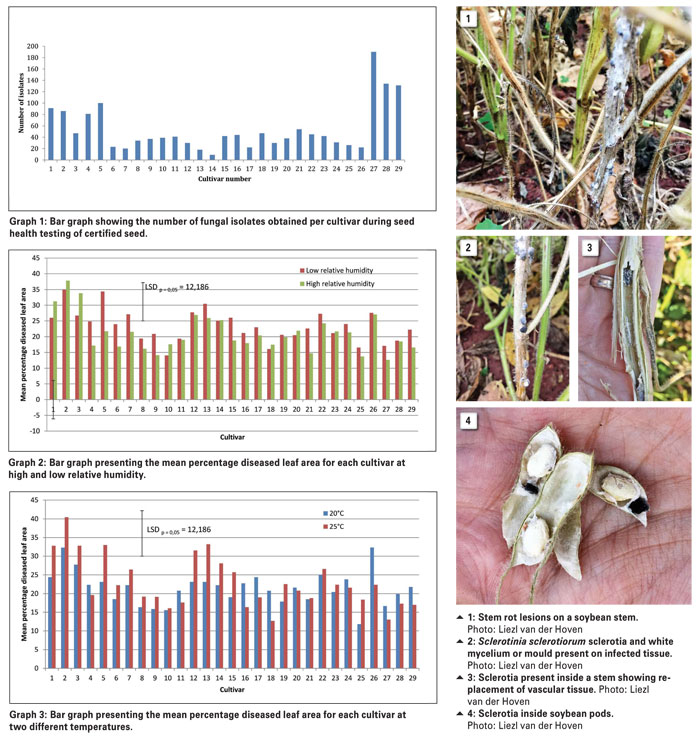 Sclerotinia stem rot on soybean in South Africa