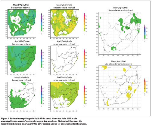 Seisoenale voorspelling vir die herfs en winter in Suid-Afrika