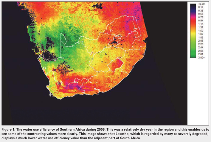Drylands and rangelands across Southern Africa: Using earth observation to define the most water efficient regions